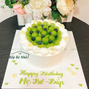 Ổ bánh Mousse chanh dây tươi mát, decor trái cây tươi hiện đại
